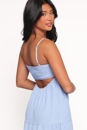 Nina Maxi Dress – Dusty Blue