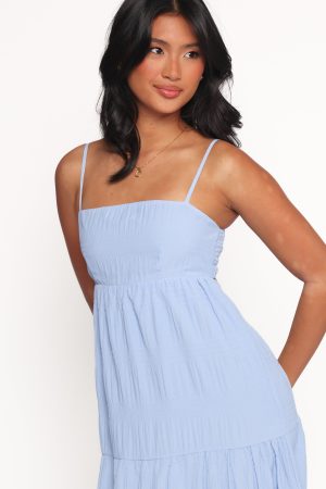Nina Maxi Dress – Dusty Blue
