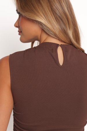 Nissa Top – Chocolate Brown