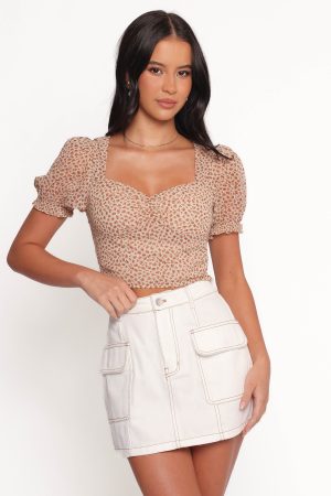 Noel Top – Beige/Multi
