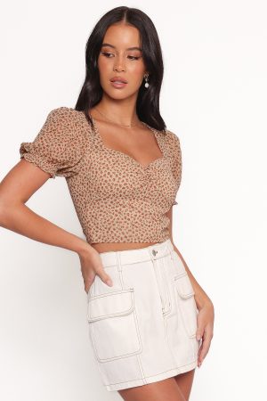 Noel Top – Beige/Multi