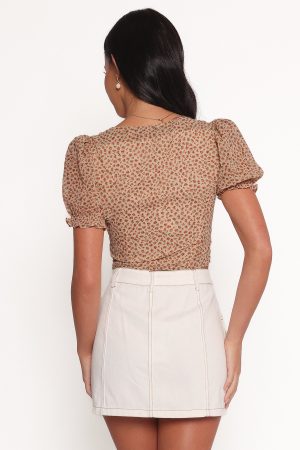 Noel Top – Beige/Multi
