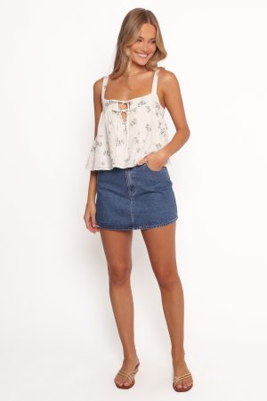 Noemie Top – White Green