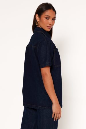 Nolan Denim Shirt – Dark Denim