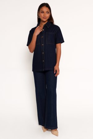 Nolan Denim Shirt – Dark Denim