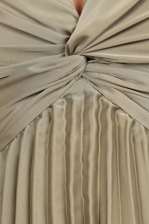 Nova Flutter Sleeve Midi Dress – Olive