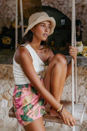 Nysa One Shoulder Top – Cream