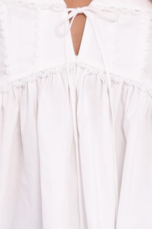 Orly Lace Trim Top – Off White