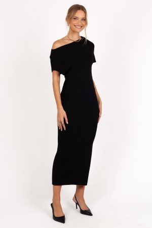 Otis Midi Dress – Black