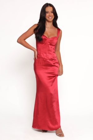 Oura Maxi Dress – Red