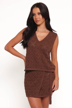 Palma Knit Top – Chocolate