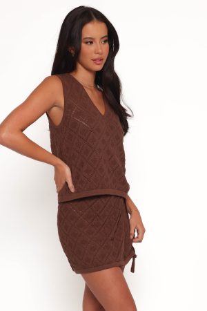 Palma Knit Top – Chocolate