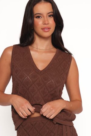 Palma Knit Top – Chocolate