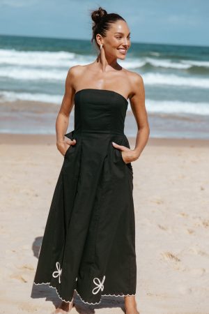 Paola Midi Dress – Black