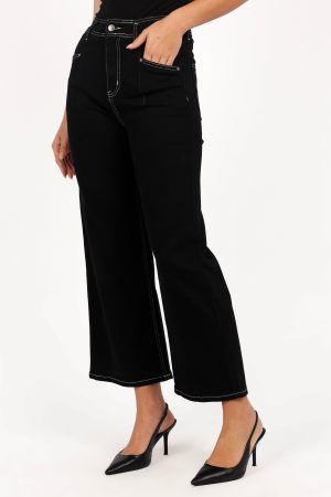 Parson Wide Leg Pant – Black