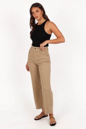 Parson Wide Leg Pant – Taupe