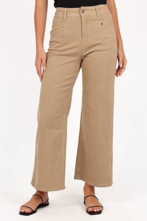 Parson Wide Leg Pant – Taupe