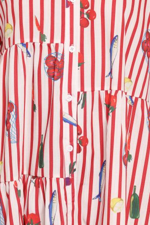 Peachy Mini Dress – Red Picnic Stripe