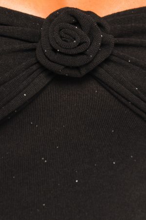 Pennie Maxi Dress – Black Sequin Knit