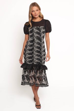 Peyton Midi Dress – Black