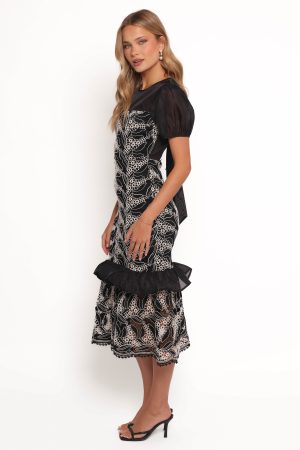 Peyton Midi Dress – Black