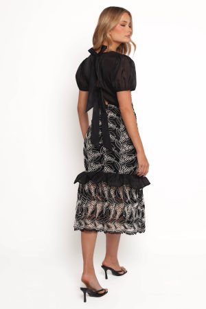 Peyton Midi Dress – Black