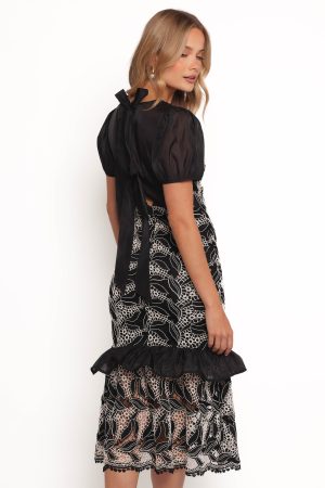 Peyton Midi Dress – Black