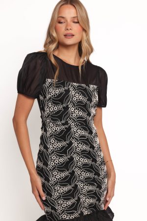 Peyton Midi Dress – Black