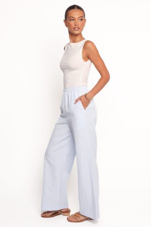 Peyton Striped Pant – Blue