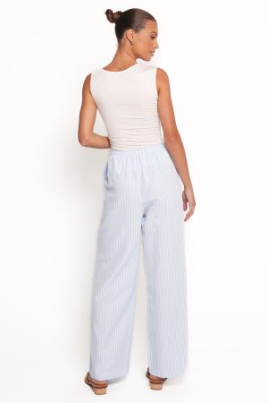 Peyton Striped Pant – Blue