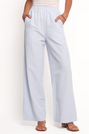Peyton Striped Pant – Blue