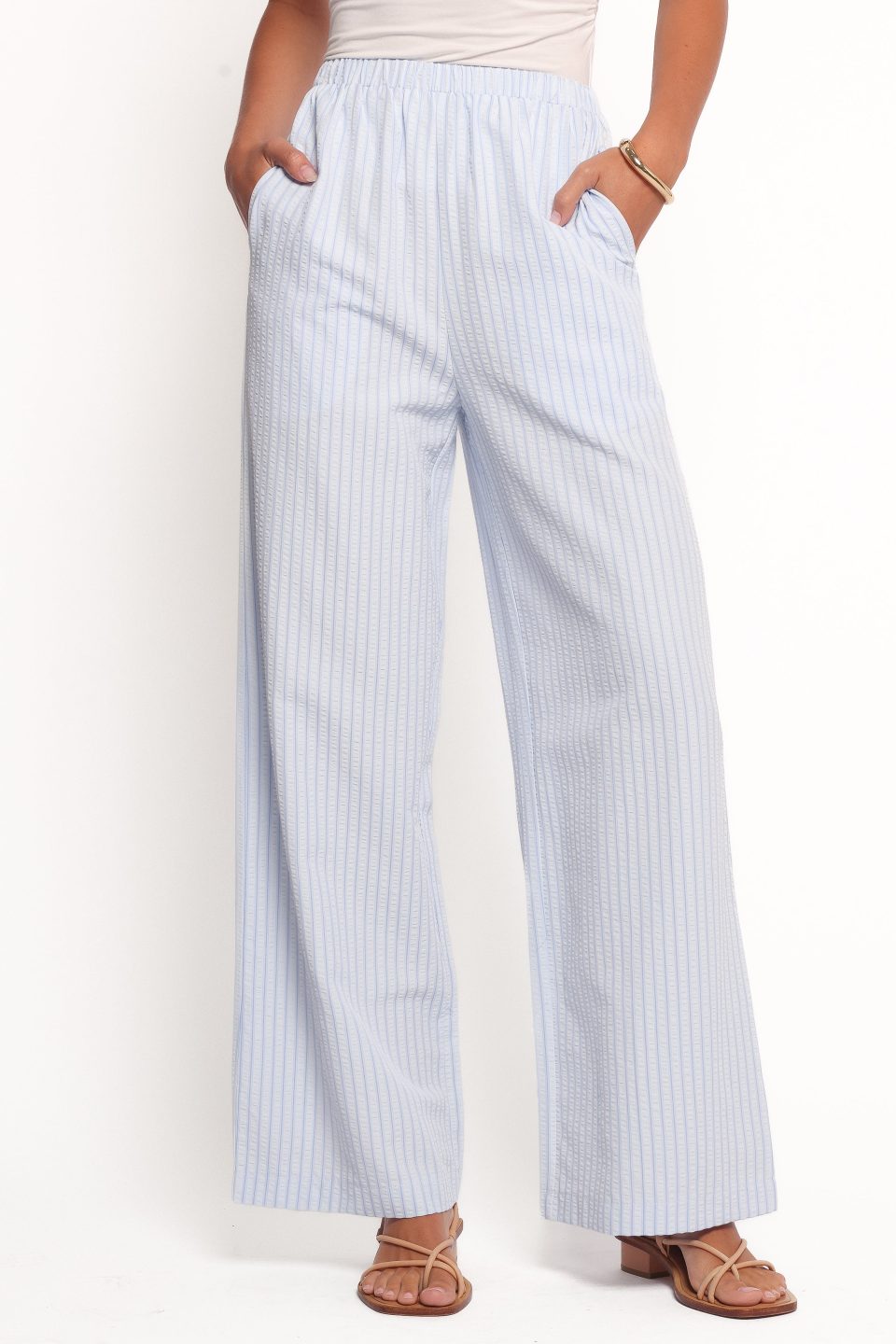Peyton Striped Pant - Blue