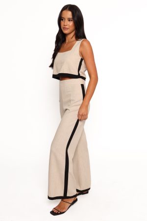 Phoebe Pant – Oatmeal Black