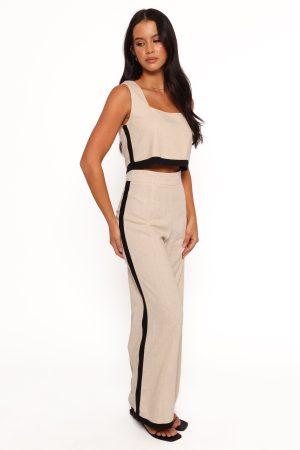 Phoebe Pant – Oatmeal Black