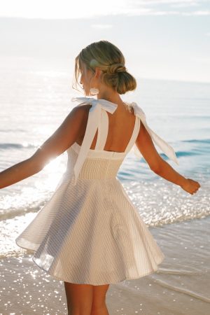 Polina Mini Dress – Wave Stripe