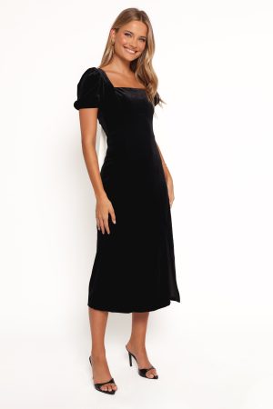 Quinnie Midi Dress – Black