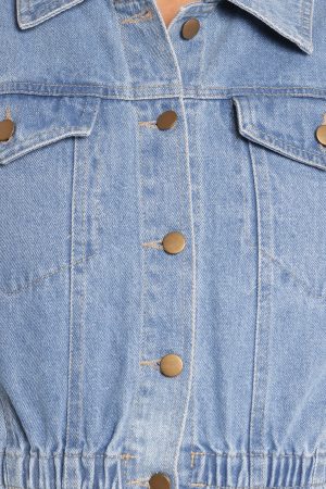 Raine Peplum Denim Jacket – Denim