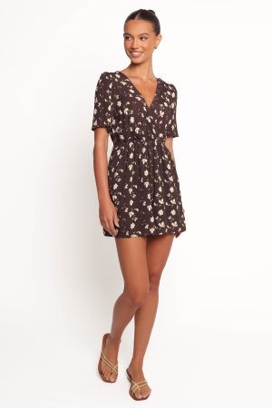 Raschelle Romper – Brown Ditsy