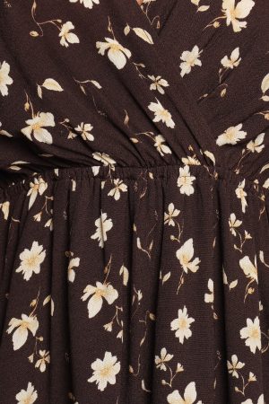 Raschelle Romper – Brown Ditsy