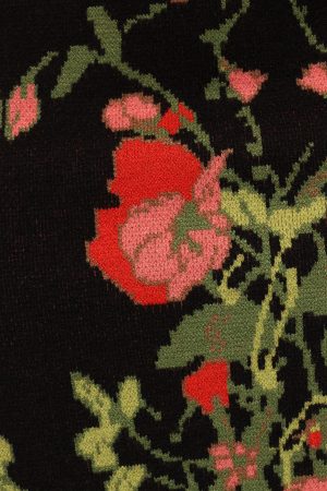 Reeva Knit Skirt – Black Floral