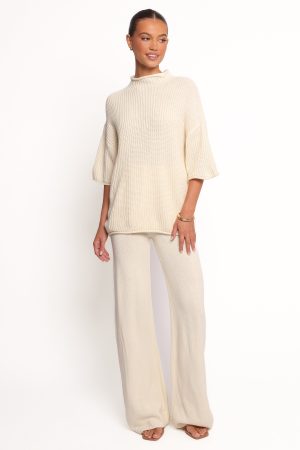 Remii Knit Pant Set – Ivory