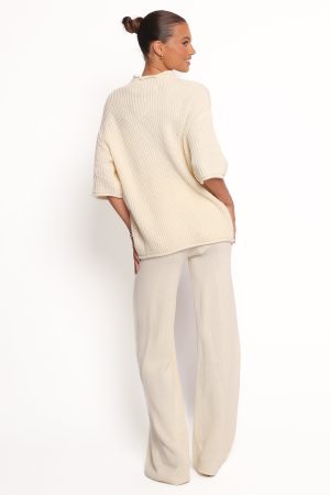 Remii Knit Pant Set – Ivory