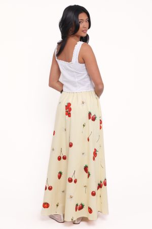 Remira Midi Skirt – Yellow Cherry