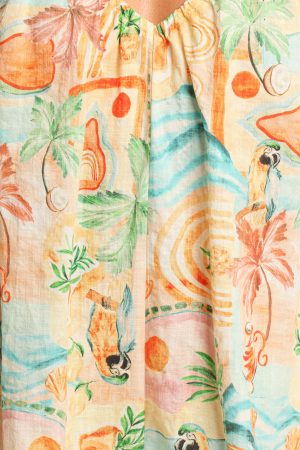 Renata Halter Romper – Golden Palm