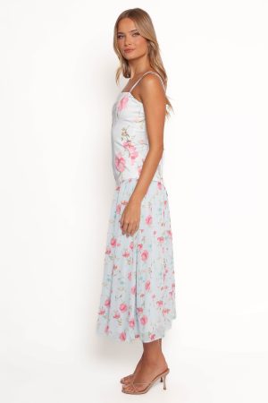 Renata Maxi Dress – Blue Floral