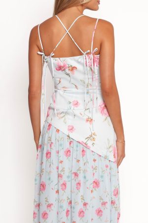 Renata Maxi Dress – Blue Floral