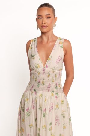 Reverie Maxi Dress – Purple Ditsy Floral