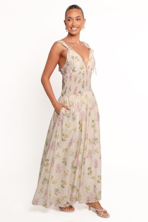 Reverie Maxi Dress – Purple Ditsy Floral