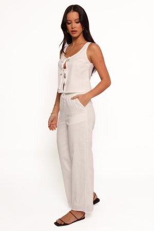Rhaena Pant Set – White