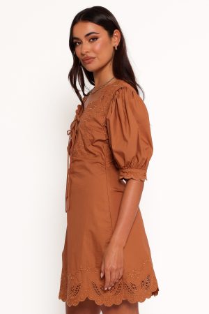 Rhodes Mini Dress – Brown